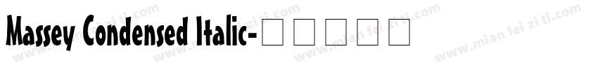 Massey Condensed Italic字体转换